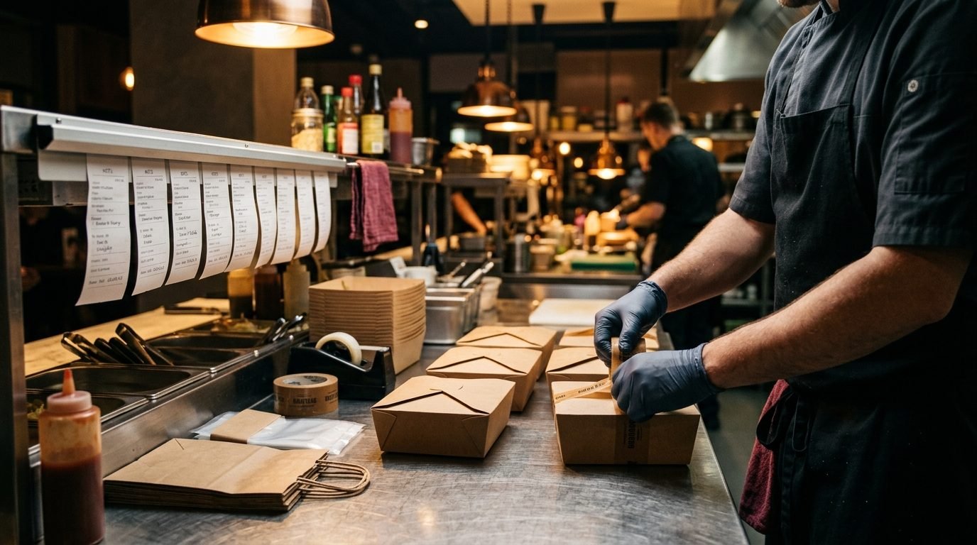 Professional kitchen preparation for delivery-focused cloud kitchen operations